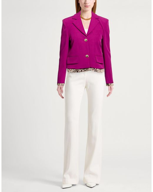Just Cavalli Pink Blazer Polyester, Elastane