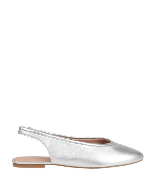 Unisa White Ballet Flats Leather