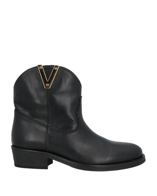 Via Roma 15 Black Ankle Boots