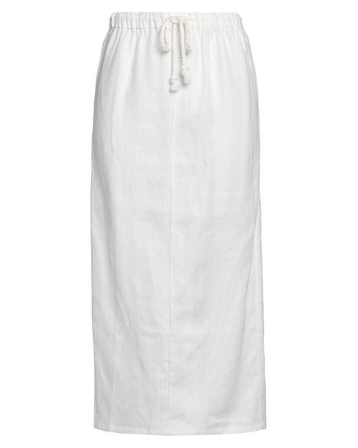 NA-KD White Midi Skirt
