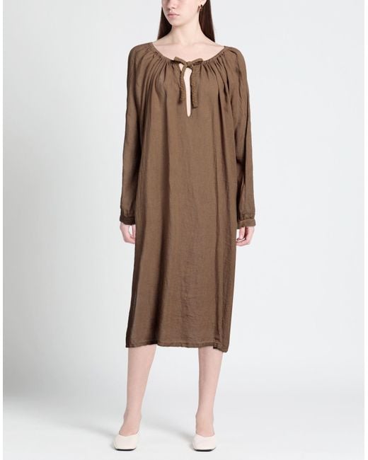 Semicouture Brown Midi Dress
