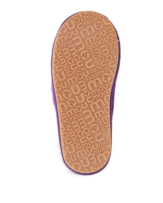 Mou Purple House Slipper Leather