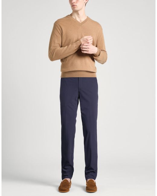 Brian Dales Blue Pants Polyester, Wool, Polyamide, Elastane for men
