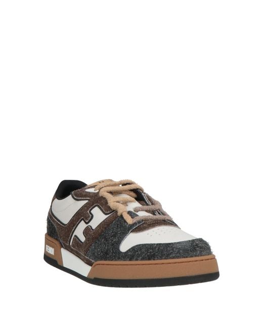 Fendi Brown Sneakers Leather for men