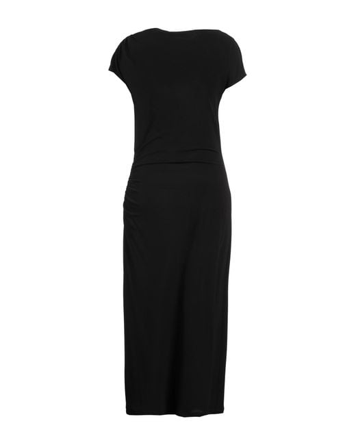 Alberta Ferretti Black Midi Dress Viscose