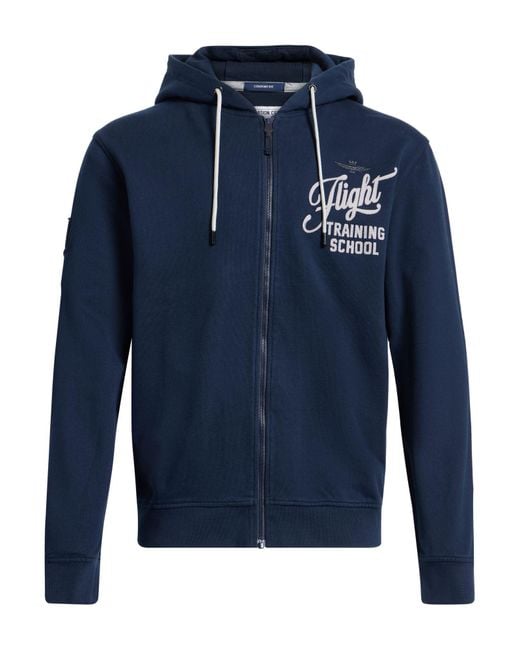 Aeronautica Militare Blue Midnight Sweatshirt Cotton for men