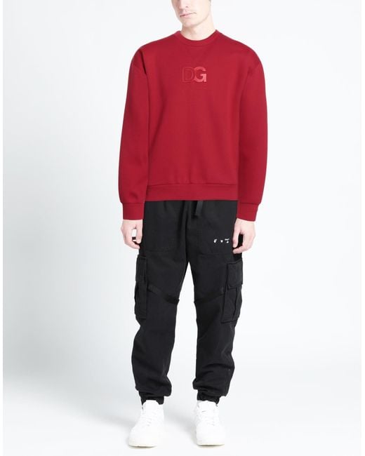 Dolce & Gabbana Red Sweatshirt for men