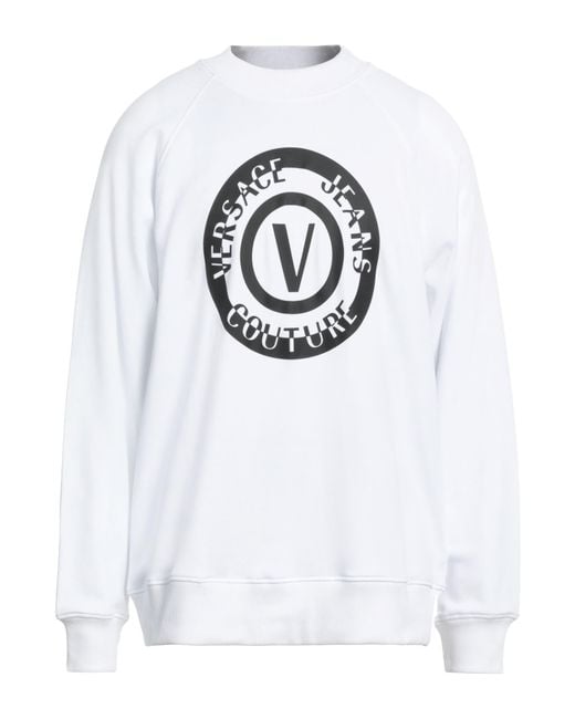 Versace Jeans Couture White Sweatshirt Cotton for men