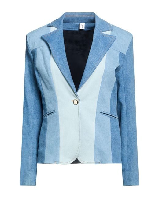 Liu Jo Blue Blazer Cotton, Elastane