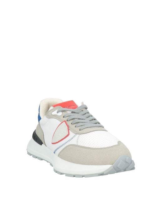 Philippe Model White Sneakers Leather, Textile Fibers for men