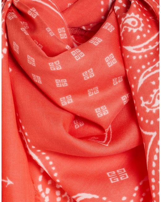 Givenchy Red Scarf Modal, Cashmere for men