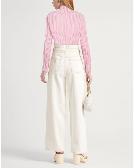 Patrizia Pepe Pink Shirt Viscose, Polyester, Silk