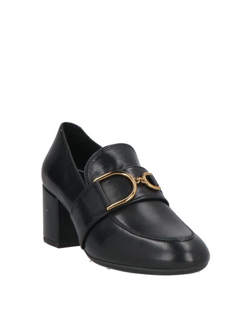Geox Black Loafers Sheepskin