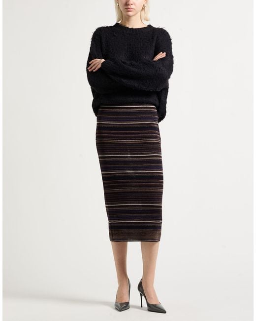 Missoni Black Midi Skirt Viscose, Wool, Metallic Fiber