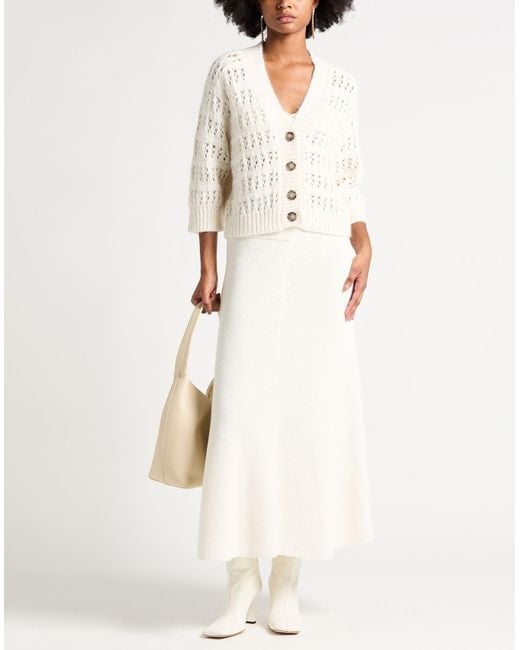 Peserico White Easy Ivory Cardigan Merino Wool, Alpaca Wool, Polyamide, Virgin Wool, Cashmere