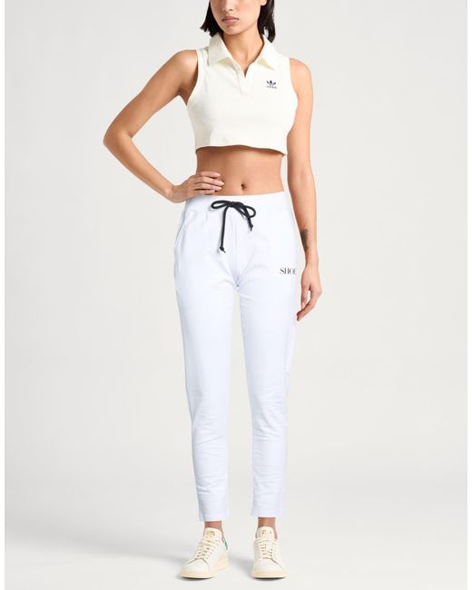 Shoe White Pants Cotton, Elastane