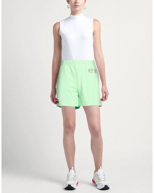 Chiara Ferragni Green Shorts & Bermuda Shorts