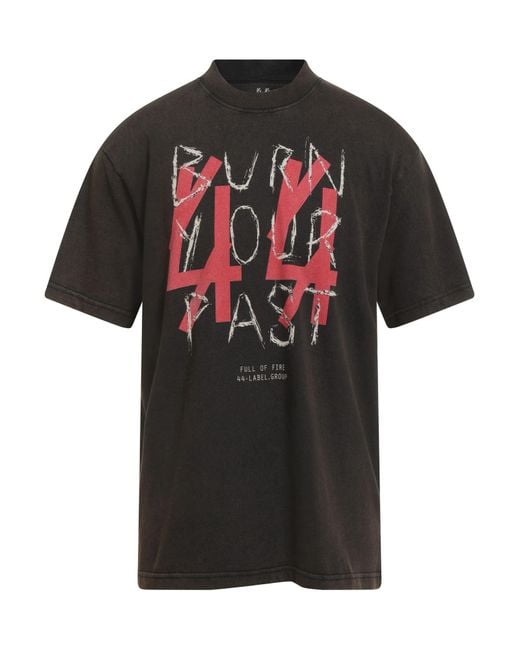 44 Label Group Black Dark T-Shirt Cotton for men