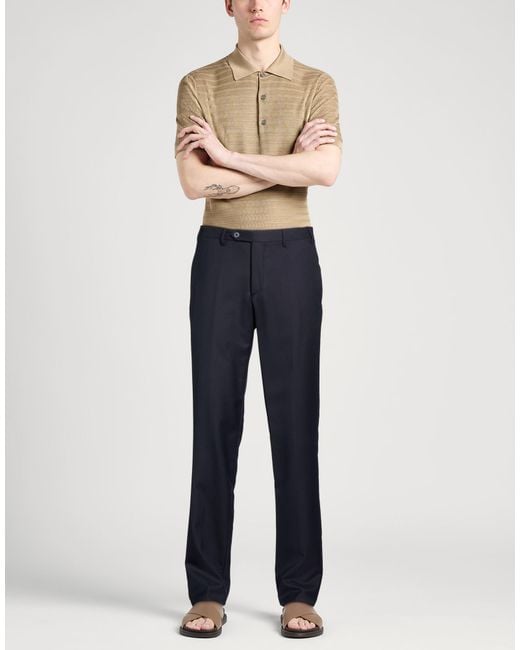 Corneliani Blue Pants Virgin Wool for men