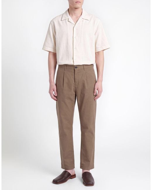 Department 5 Gray Khaki Pants Cotton, Modal, Elastane for men