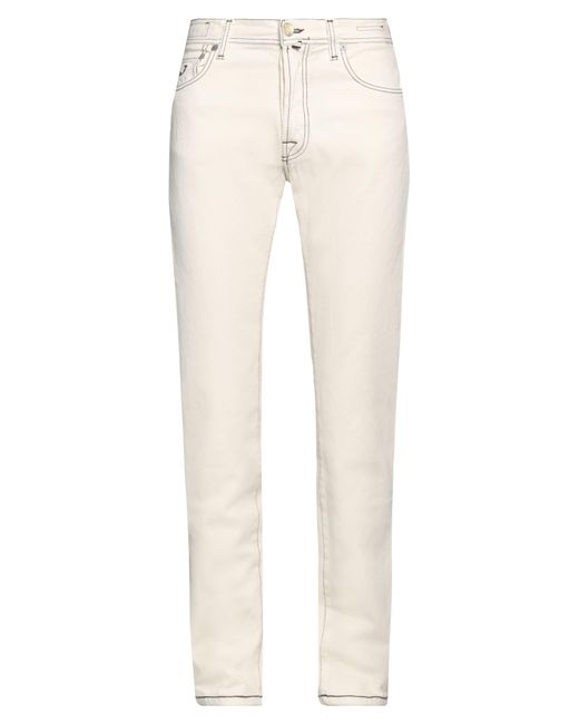 Jacob Coh?n White Cream Jeans Cotton for men