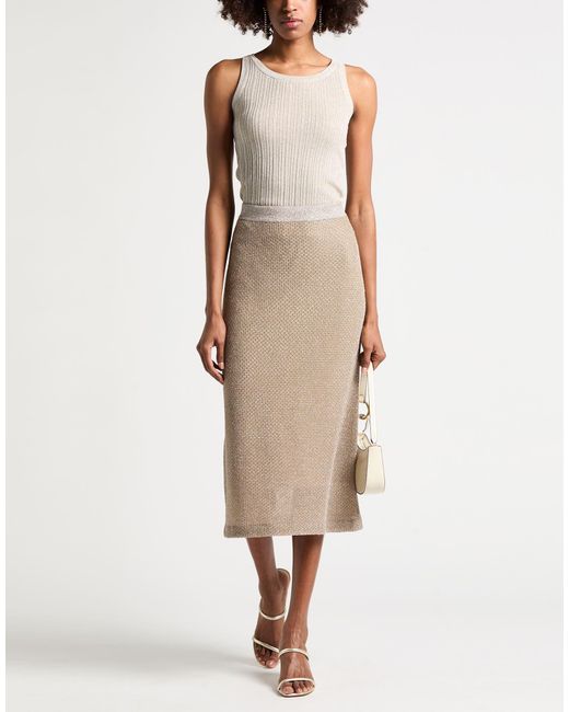 Tory Burch Natural Midi Skirts
