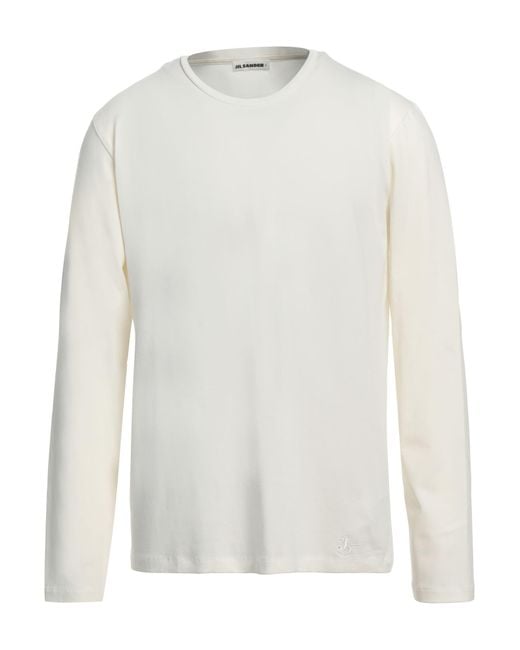 Jil Sander White T-Shirt Cotton, Elastane for men