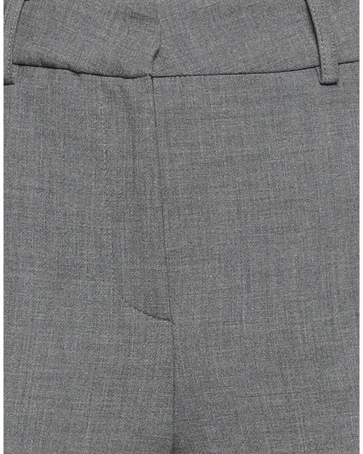 SIMONA CORSELLINI Gray Pants Polyester, Viscose, Cotton, Elastane