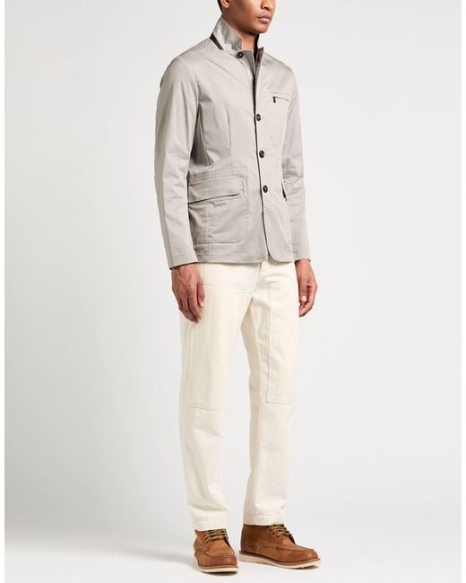 Moorer Gray Jacket Cotton, Polyamide, Elastane for men