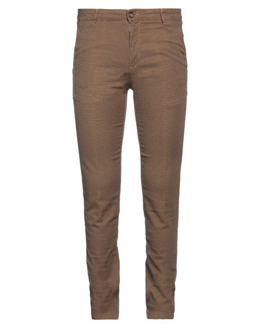 Camouflage AR and J. Brown Khaki Pants Cotton, Elastane for men