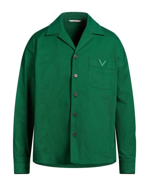 Valentino Garavani Green Shirt Cotton, Elastane for men