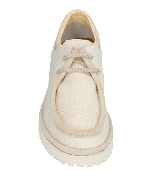 Pànchic Natural Lace-Up Shoes Leather, Textile Fibers