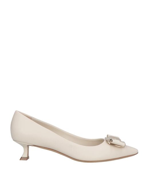 Ferragamo Natural Pumps Lambskin