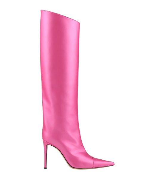 Alexandre Vauthier Pink Boot Textile Fibers