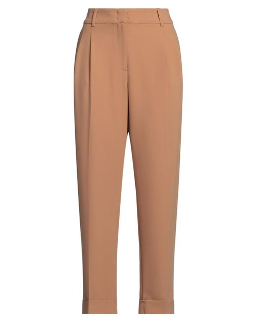 Pennyblack Natural Camel Pants Polyester, Viscose, Elastane
