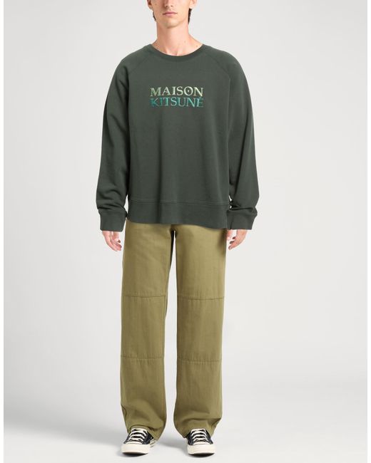 Maison Kitsuné Green Sweatshirt Cotton for men