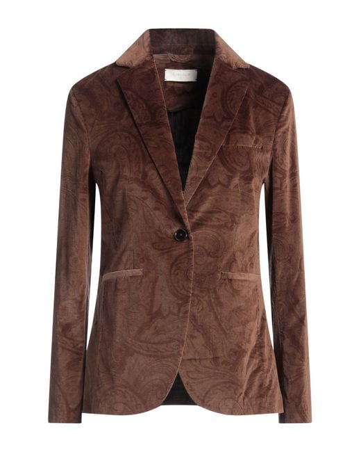 Circolo 1901 Brown Blazer Cotton, Elastane