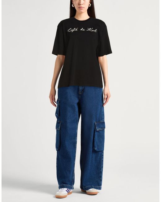 Karl Lagerfeld Black T-Shirt Organic Cotton