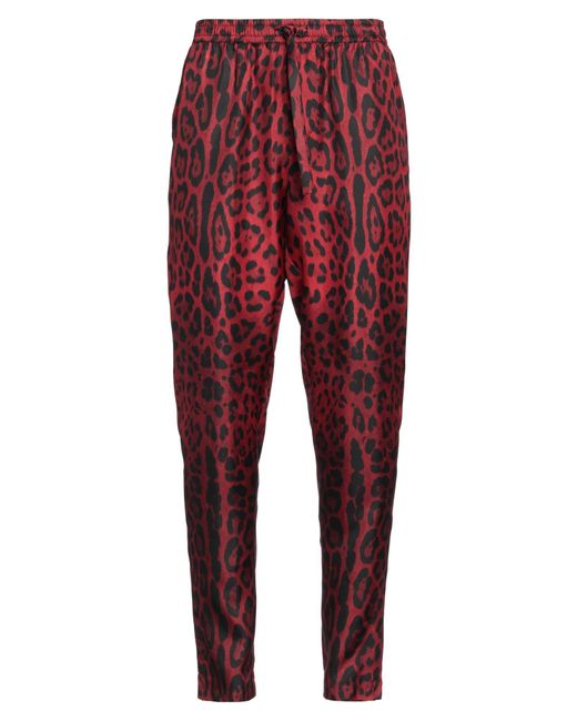 Dolce & Gabbana Red Pants for men
