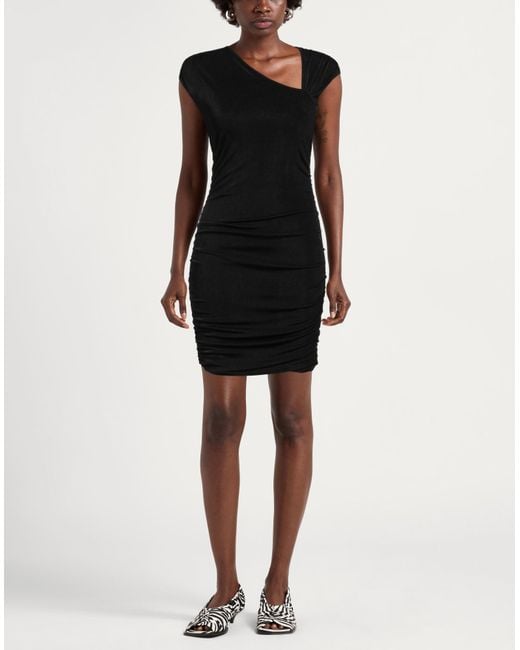 Gaelle Paris Black Midi Dress Polyester, Elastane