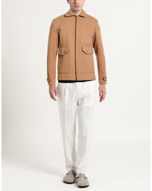 Exte Natural Camel Jacket Polyester, Viscose, Wool for men