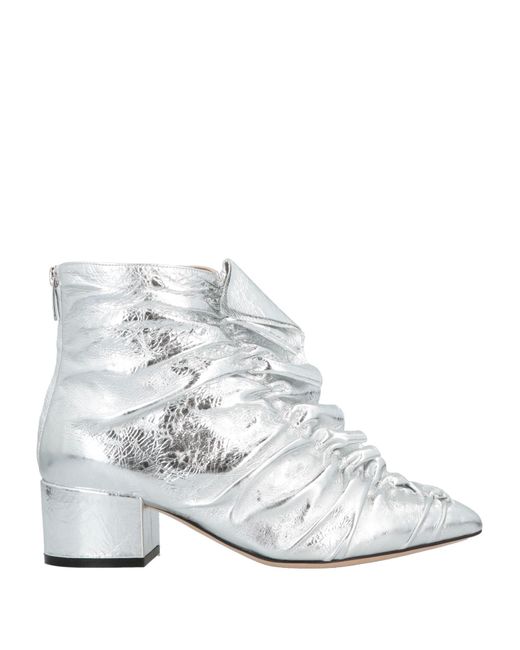 Sergio Rossi White Ankle Boots