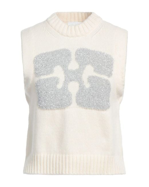 Ganni White Pullover