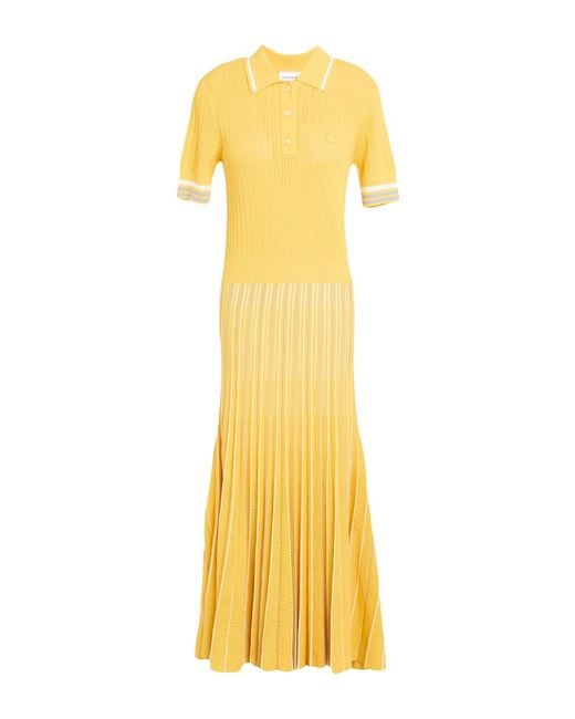 Lacoste Yellow Midi Dresses