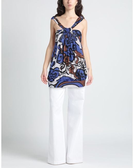 Clips Blue Tricot Top Viscose, Elastane