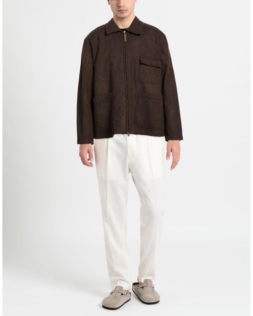 Universal Works Brown Dark Jacket Wool, Polyamide for men