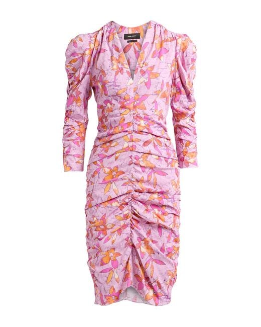 Isabel Marant Pink Mini Dress Viscose, Silk, Elastane