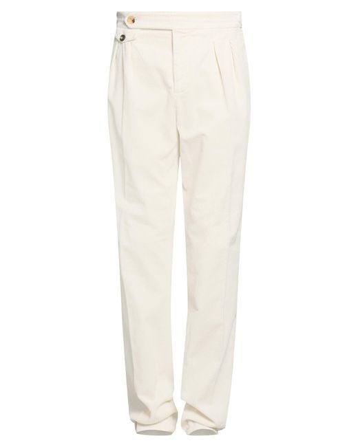 Brunello Cucinelli White Pants Cotton for men