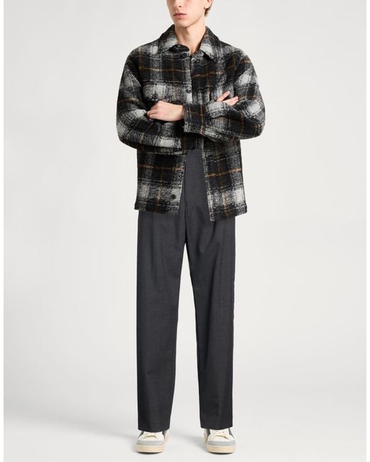 Sandro Gray Pants Polyester, Wool for men
