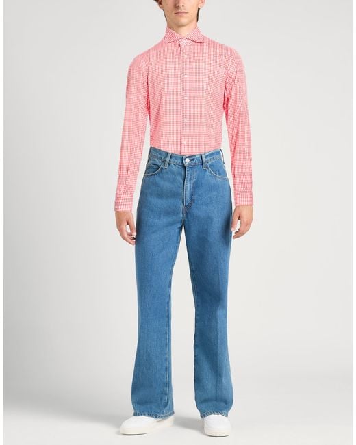 Isaia Pink Shirts for men